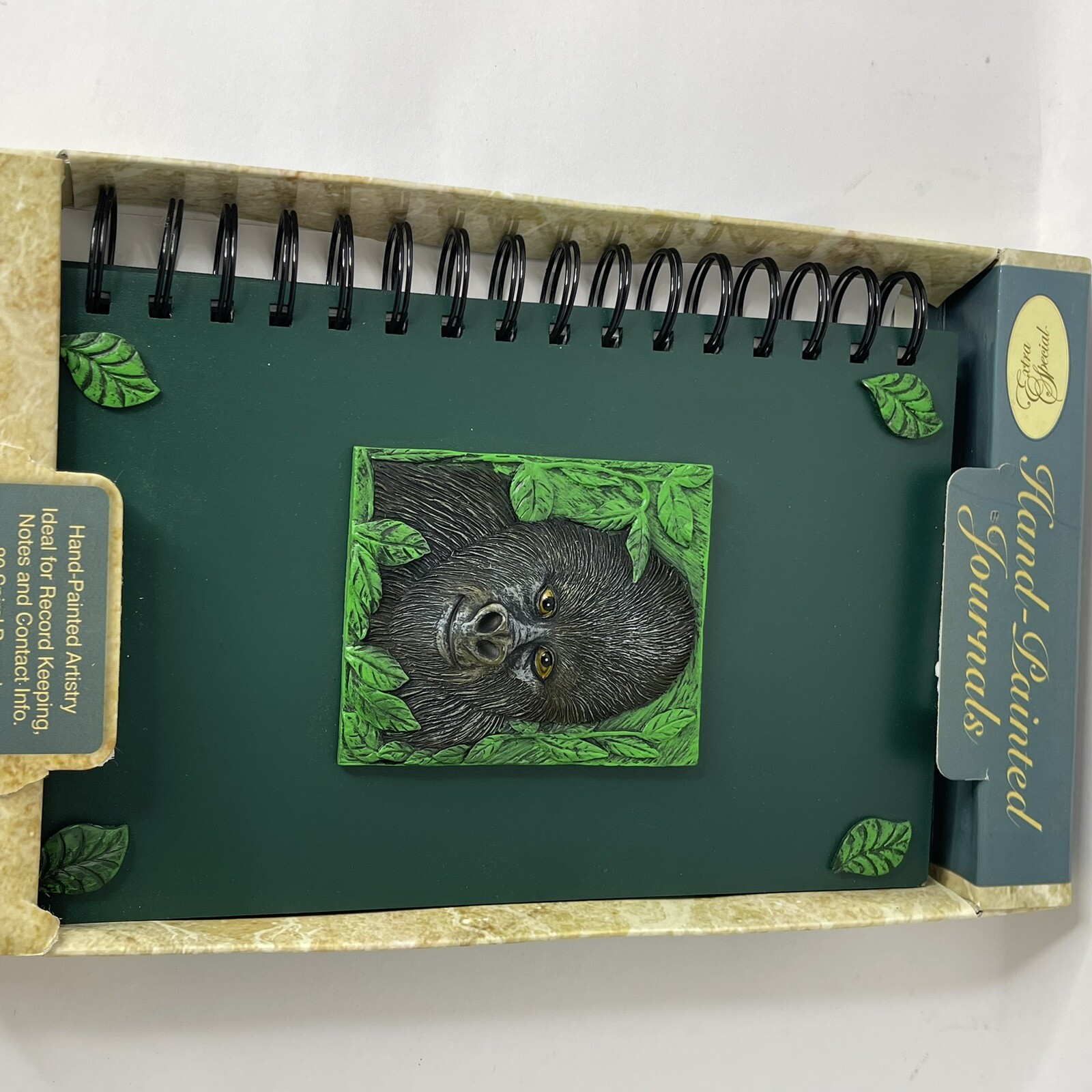 Set Of 2 Extra Special Hand Painted Spiral Journals Gorilla And Lion