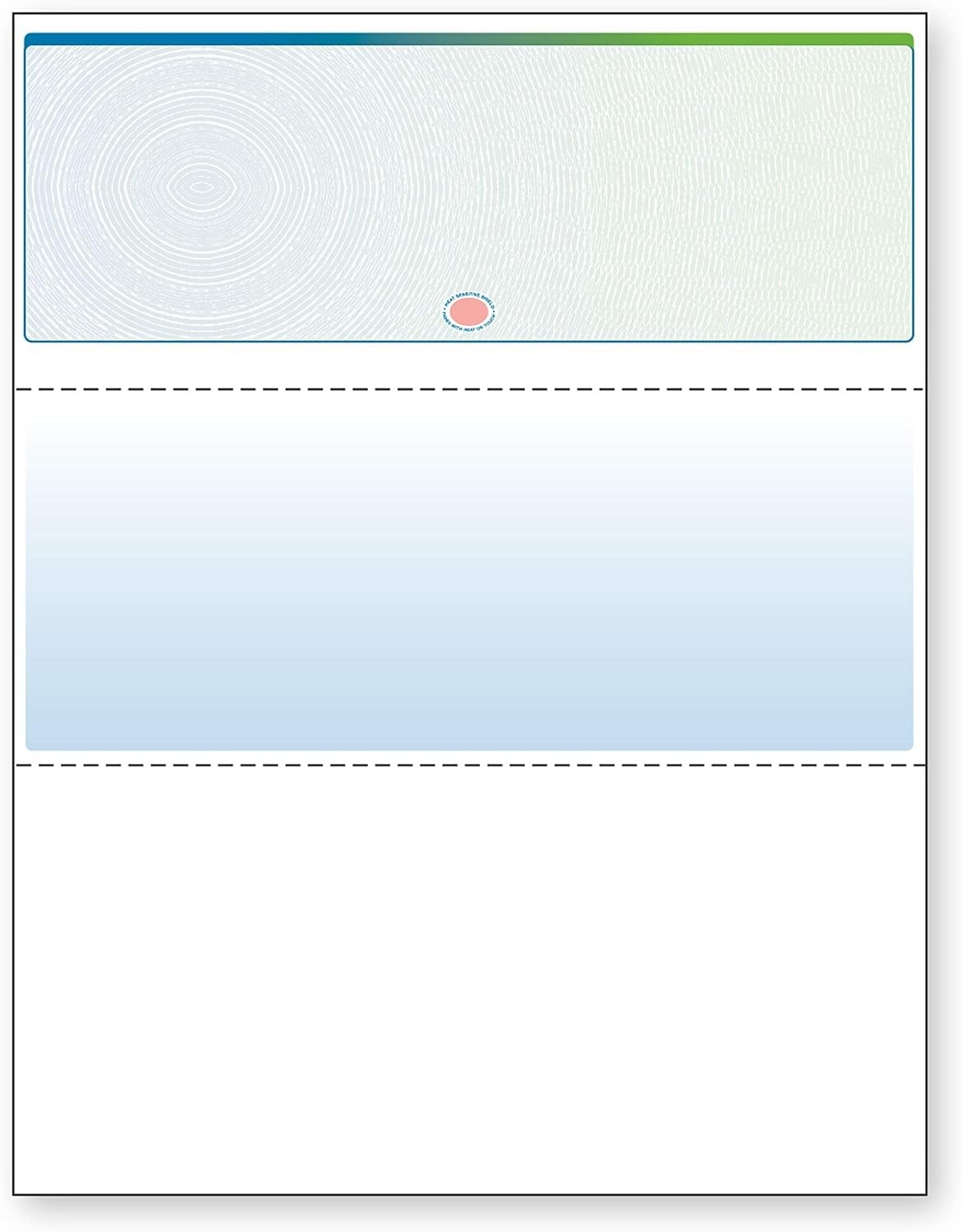 Premier Blue/Green Galaxy Check Paper – 500 High Security Checks for Businesses