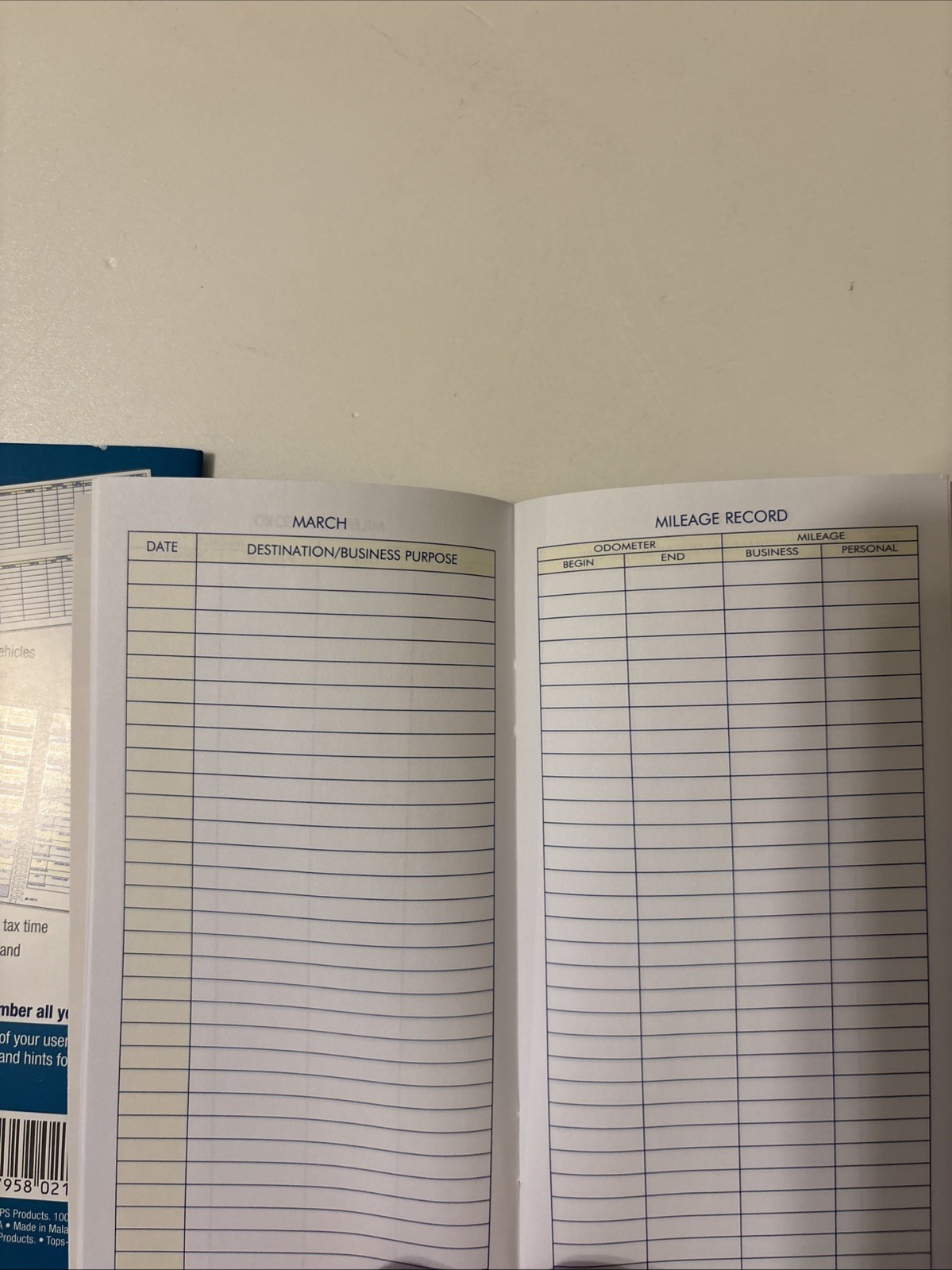 6 Adams AFR10W Vehicle Mileage Journals Logs.