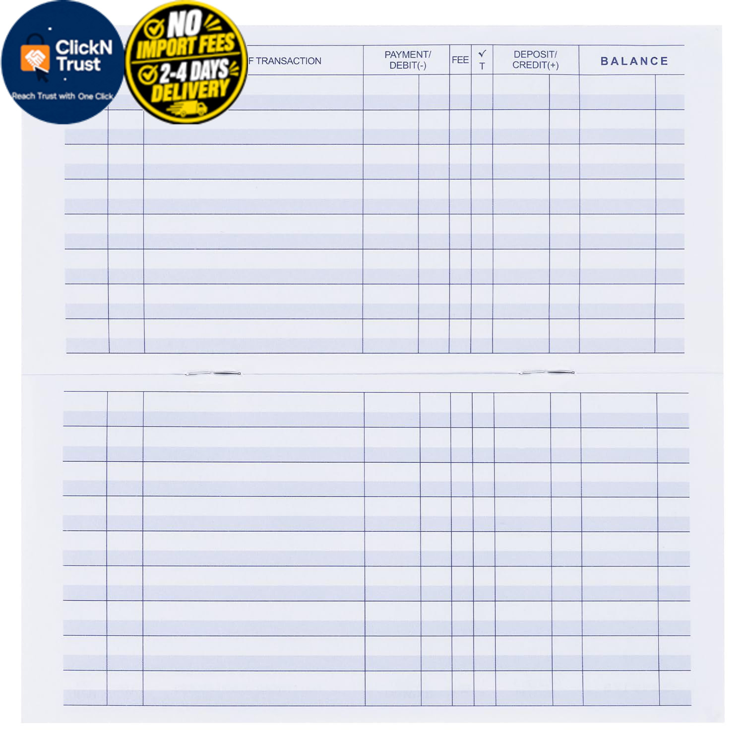 20 Pack Checkbook Register, Check Registers for Personal, Blank Ledger 20PCS