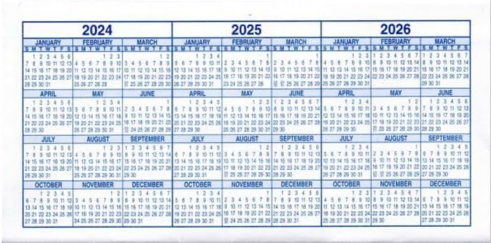Checkbook Transaction Registers 2016-2017-2018 Calendars, Pack of 5