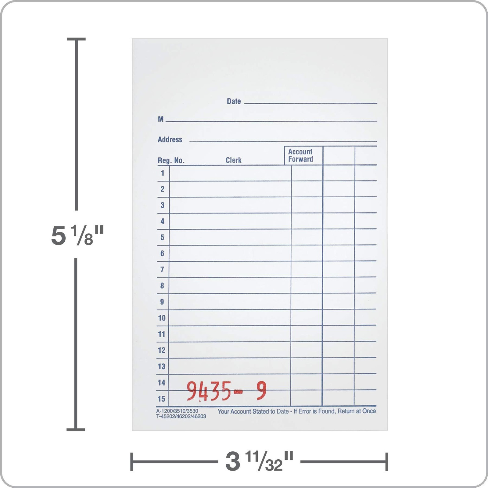 Adams General Purpose Sales Book, 2-Part Carbonless, White/Canary, 3-11/32″ 10Pk