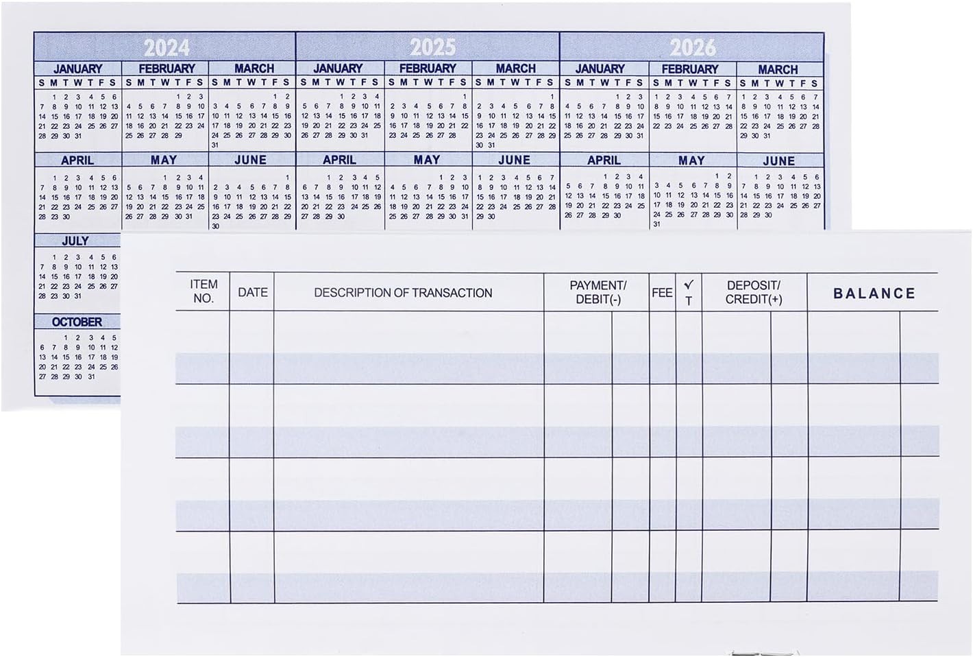 12-Pack Check Registers for Easy Financial Tracking – Personal/Business Use