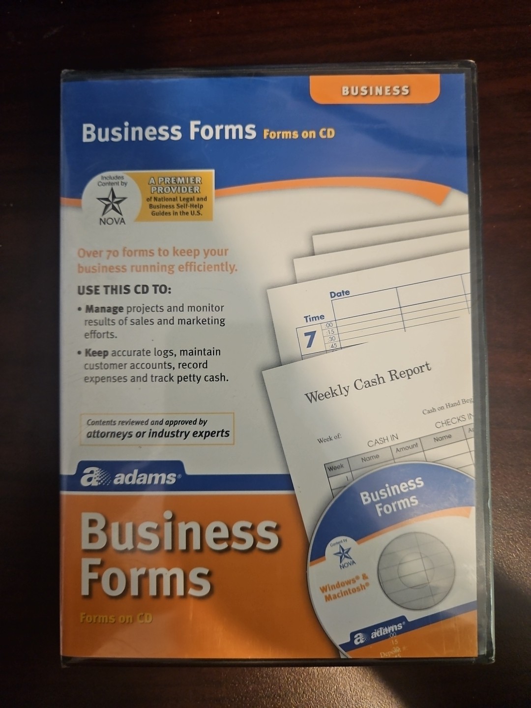 Adams Business Forms On CD, Business Tool ALC633 **BRAND NEW SEALED** (SW2223)