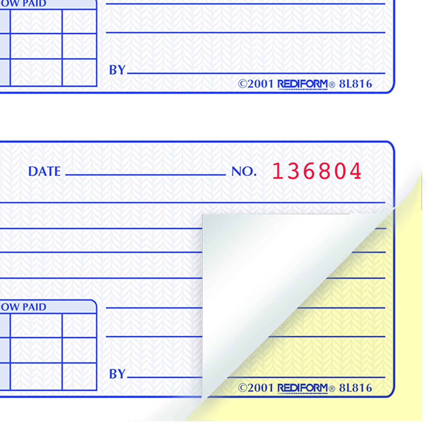Rediform® Money Receipt Book, Carbonless, 400 Numbered Duplicates, 4/Page, 11″ X