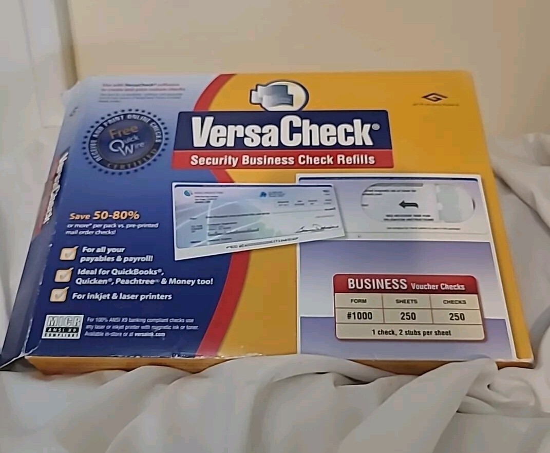 VersaCheck Security Business Check Refills: Form #1000~ Business Voucher Checks