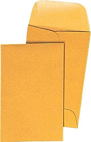 Universal 35300 Kraft Coin Envelope, 1, 2 1/4 x 3 1/2, Light Small, Brown