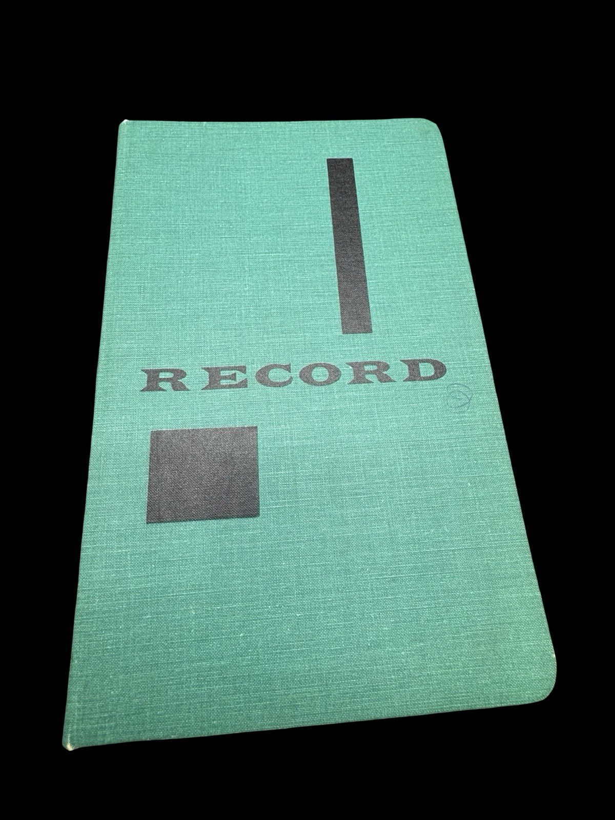 Vintage Unused Record Book 9″ Retro Atomic Green