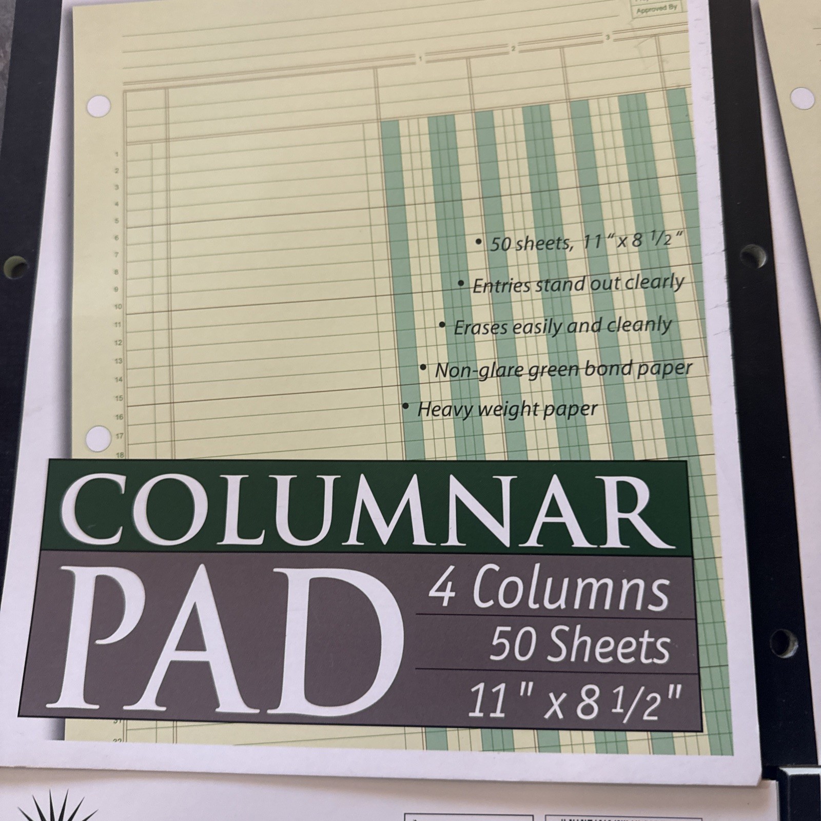 200 Sheets Columnar Analysis Pad 4 & 6 Column Accounting Paper 8.5X11 Ledger