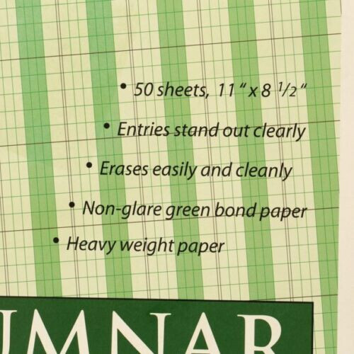 Norcom Columnar Pad, 4 Columns, 11 x 8.5 Inches, 50 Sheets