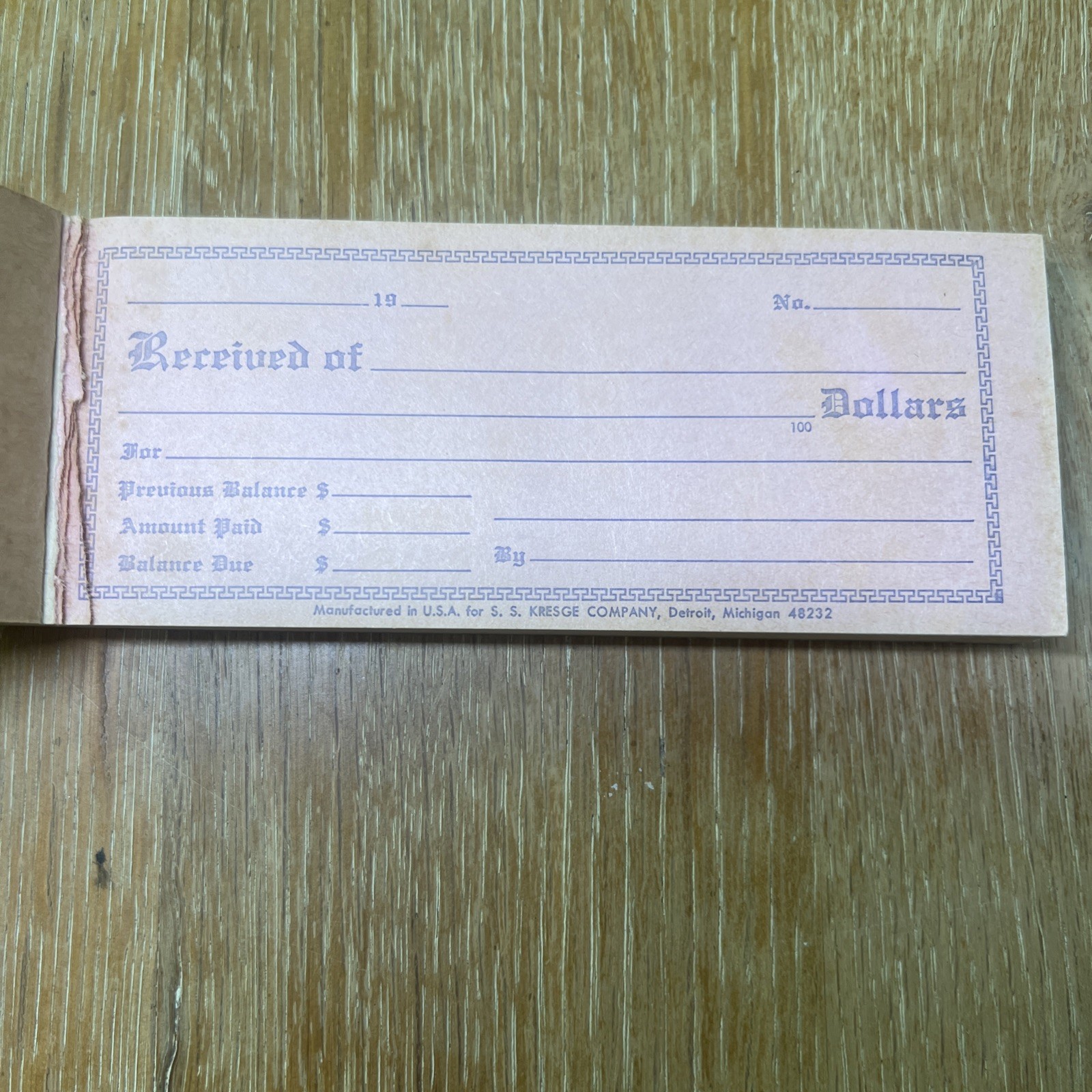 Vintage Duplicate Cash Receipt Book w/Carbon Paper 95% Full