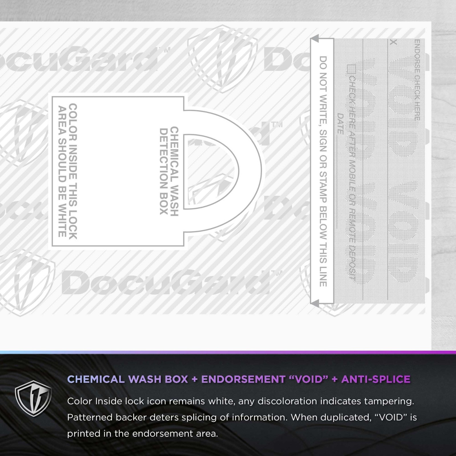 High Security Hologram Check Paper – 500 Blank Business Checks – 20 Security Fea
