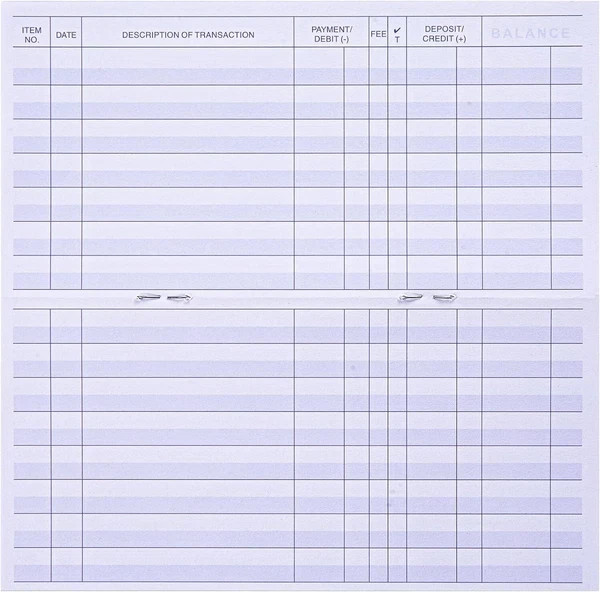 24 PCS Check Registers for Personal Checkbook, Easy to Read Checkbook Register