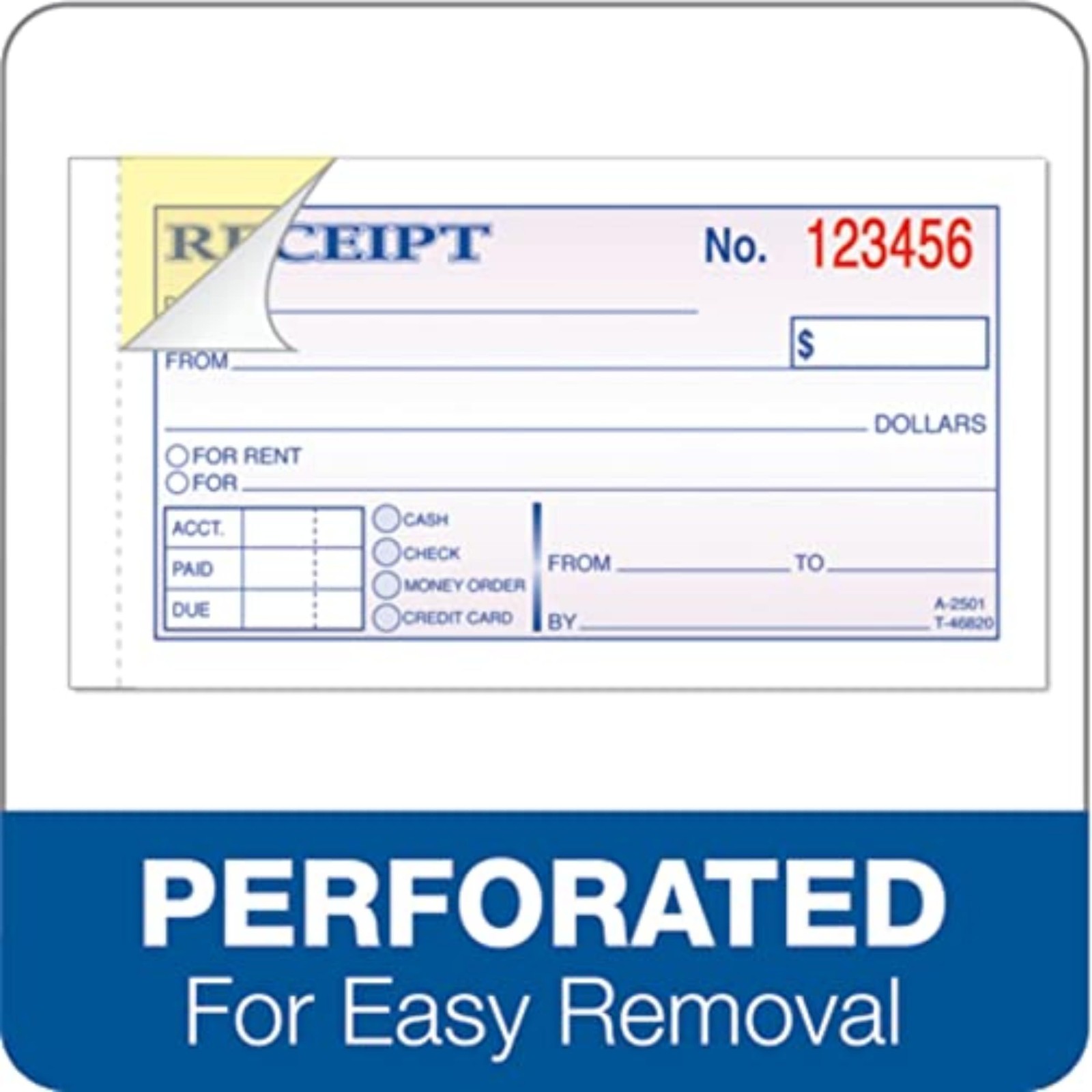 TOPS Money Receipt Book, 2-Part, Carbonless, 2 5/8 x 5 3/8 Inches, 50 Sheets,…