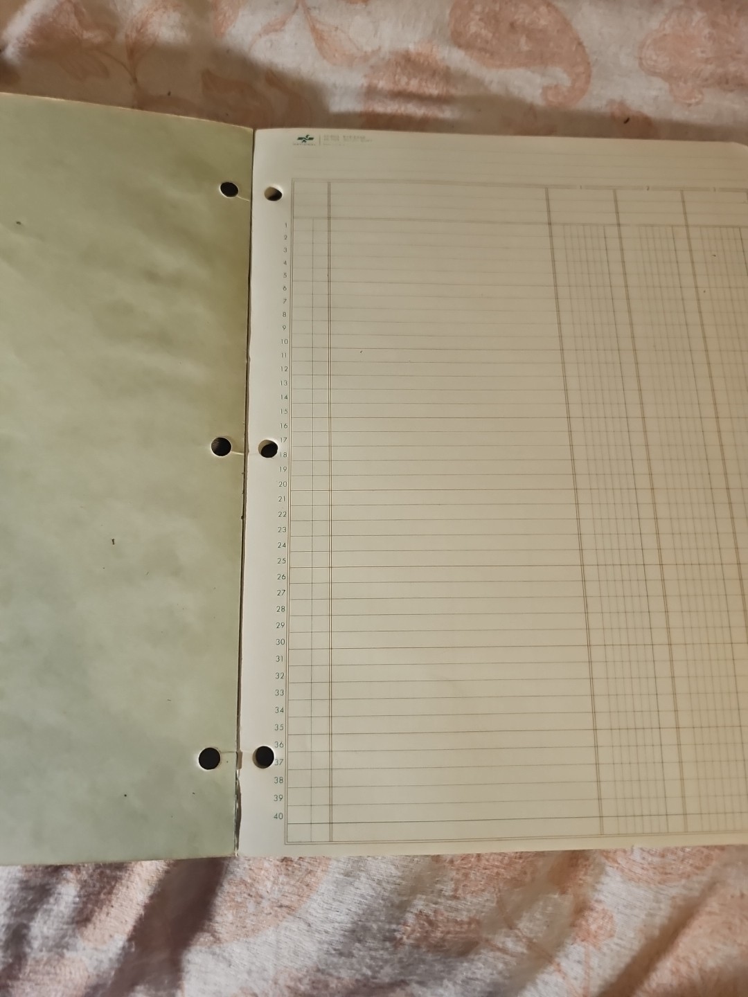 Vintage Eye-Ease National Analysis Pad No. 45-603 National – 11×8.5 – 3 Columns