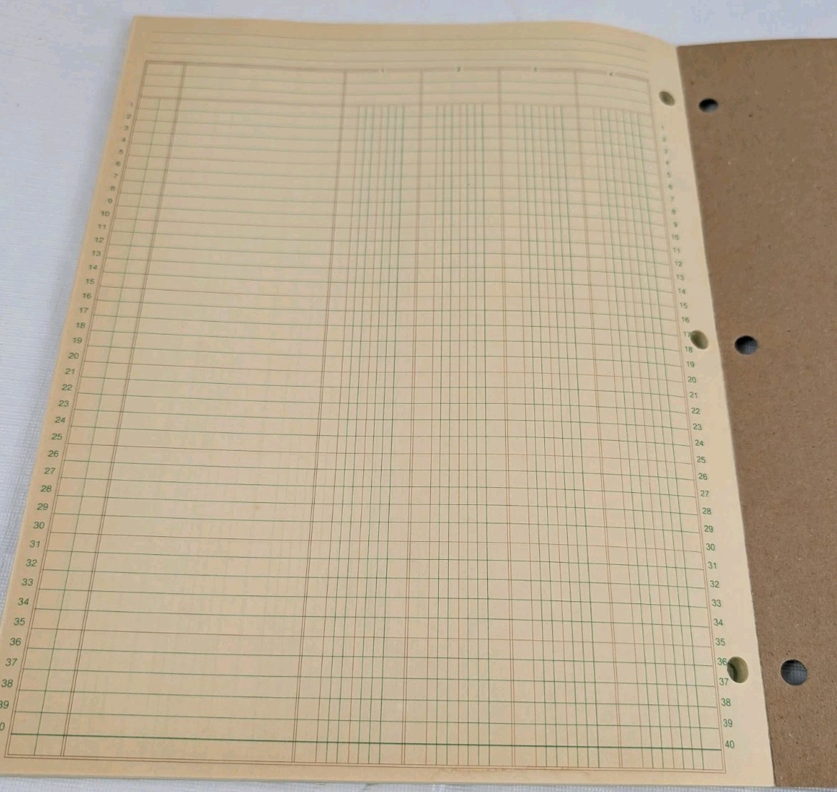 Vintage AMPAD Columnar Pad 4 Column 50 Sheets 11 x 8 1/2″ #22-604