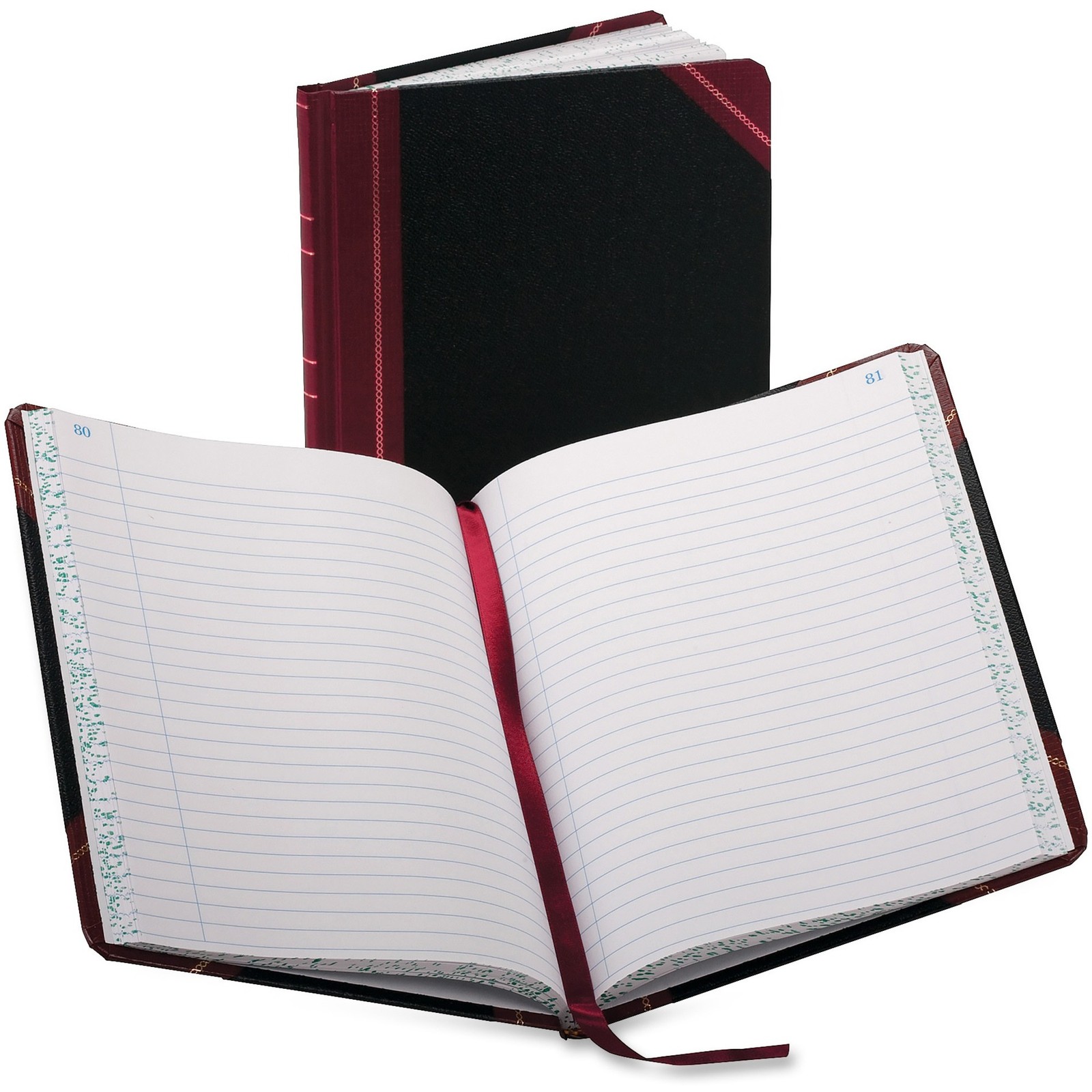 Esselte 38150R 150 Sheet Record Book 9.62″x7.62″ Black/Red