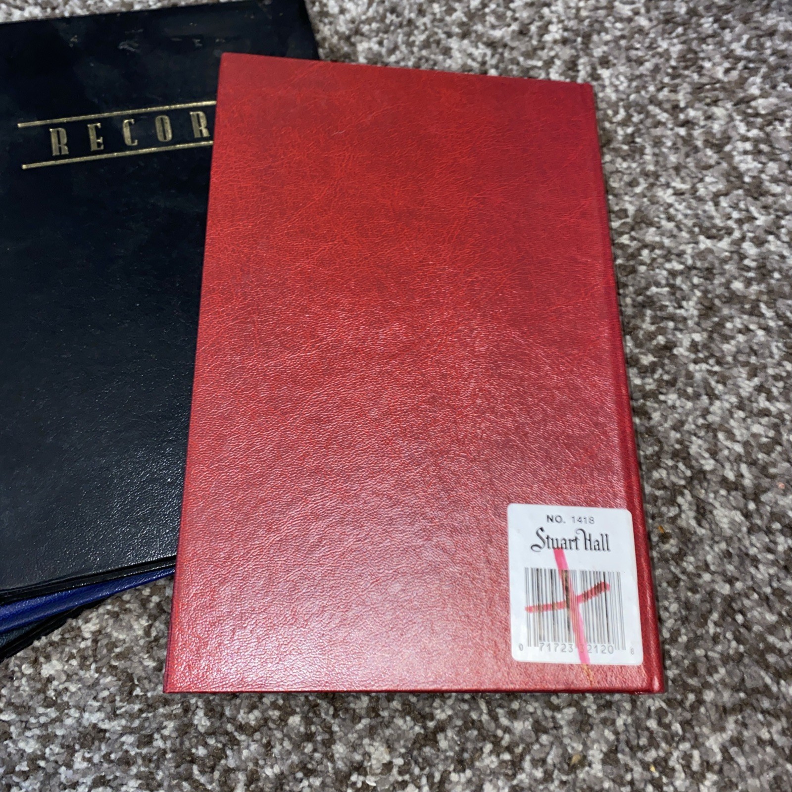 Vintage Executive Record Books Lot of 4 Black Blue Red Hardcover Log Journals