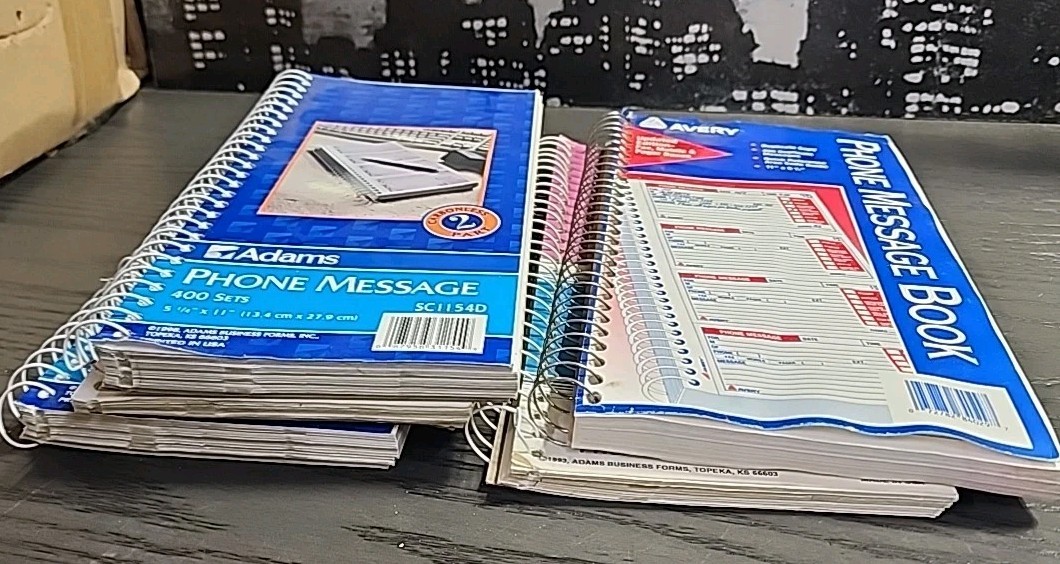 ADAMS Phone Message Book SC1154D Spiral Bound 400 Sets 2-Part Carbonless
