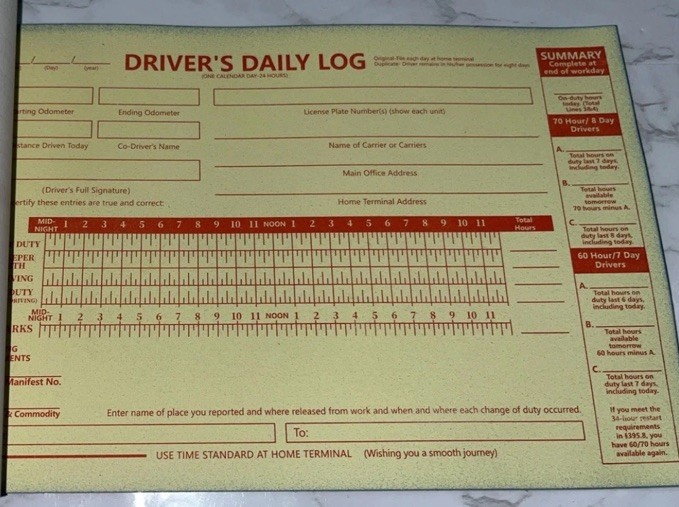 20-Pack Driver Daily Log Book Carbon Copy Included 35 Sheets Per Book Clipboard