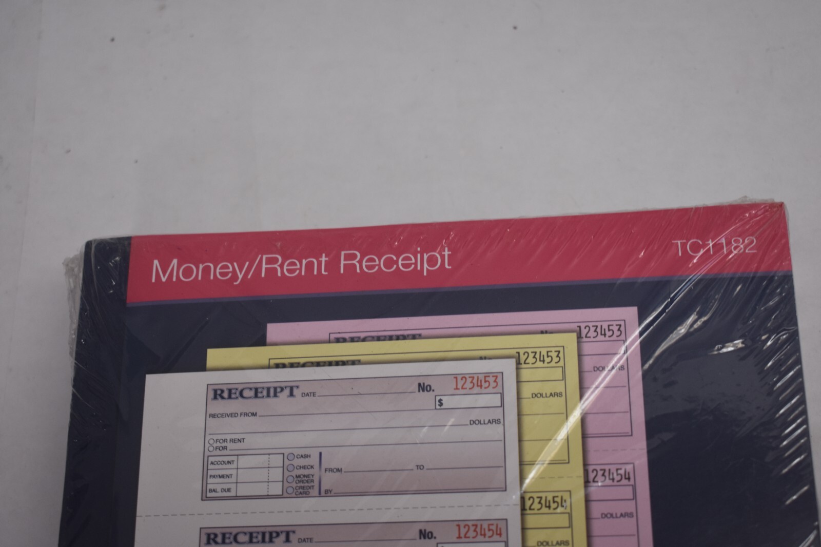 Lot of 5 Adams 3 Part Carbonless Money & Rent Receipt Booklets 500 Sets Total
