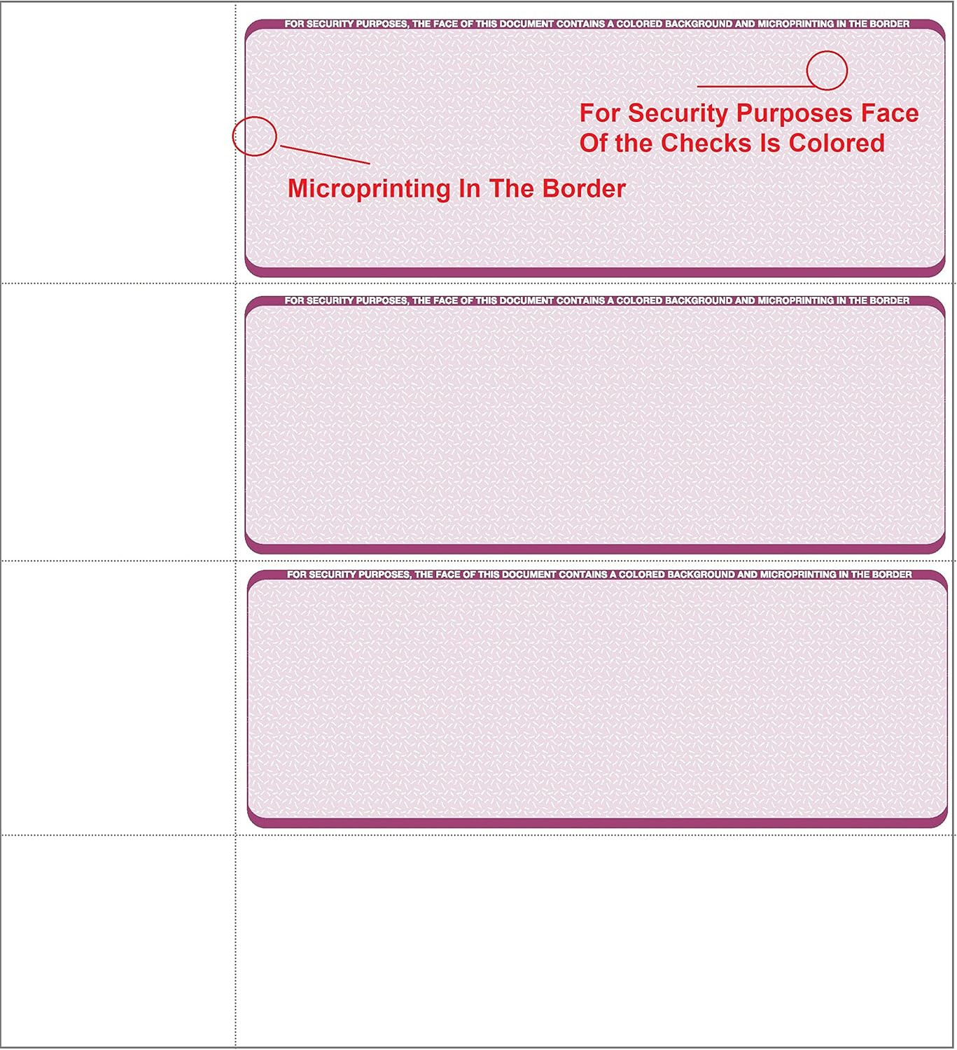 Computer Check Paper – Blank Personal Wallet Checks 3 on a Page – Compatible Wi