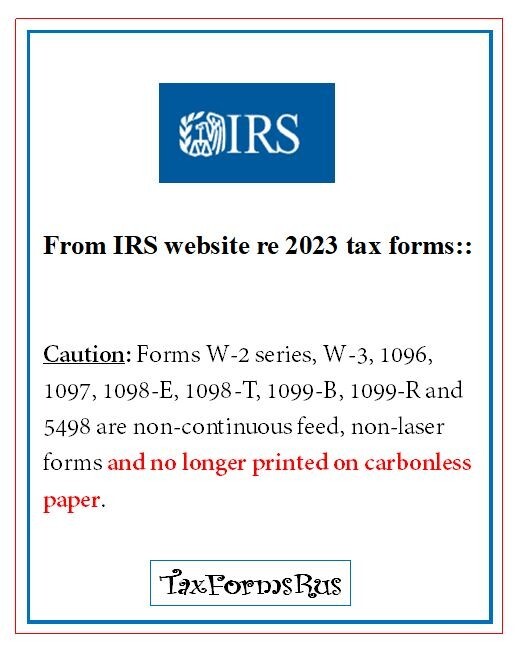 2023 IRS Tax Form 1099-PATR single sheet set 3 recipients, NON-Carbonless, 3-pt