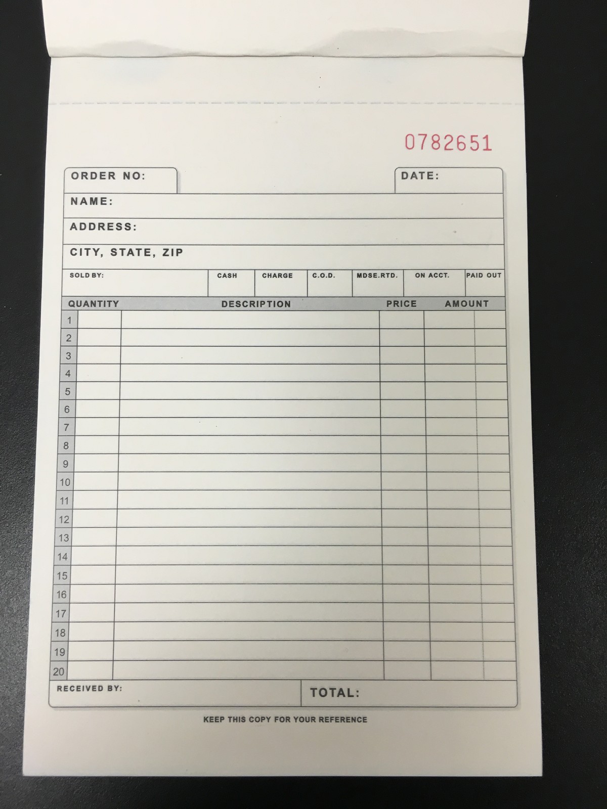 Sales Order Book 50 Duplicate Forms Carbonless 5.5″x8.5″, PACK OF 10 BOOKS