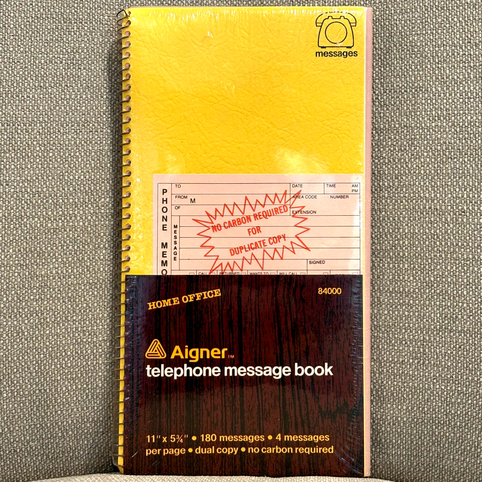 Vintage ☎️ Aigner Avery Phone Message Book 84000 ☎️ Office Business Telephone