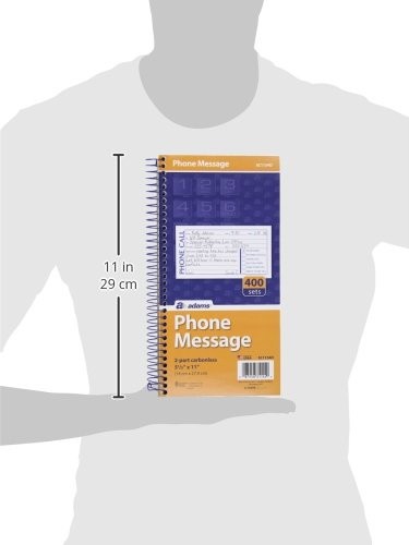 Adams Phone Message Book, Carbonless Duplicate, 5.50 x 11 Inches, 4 Sets per