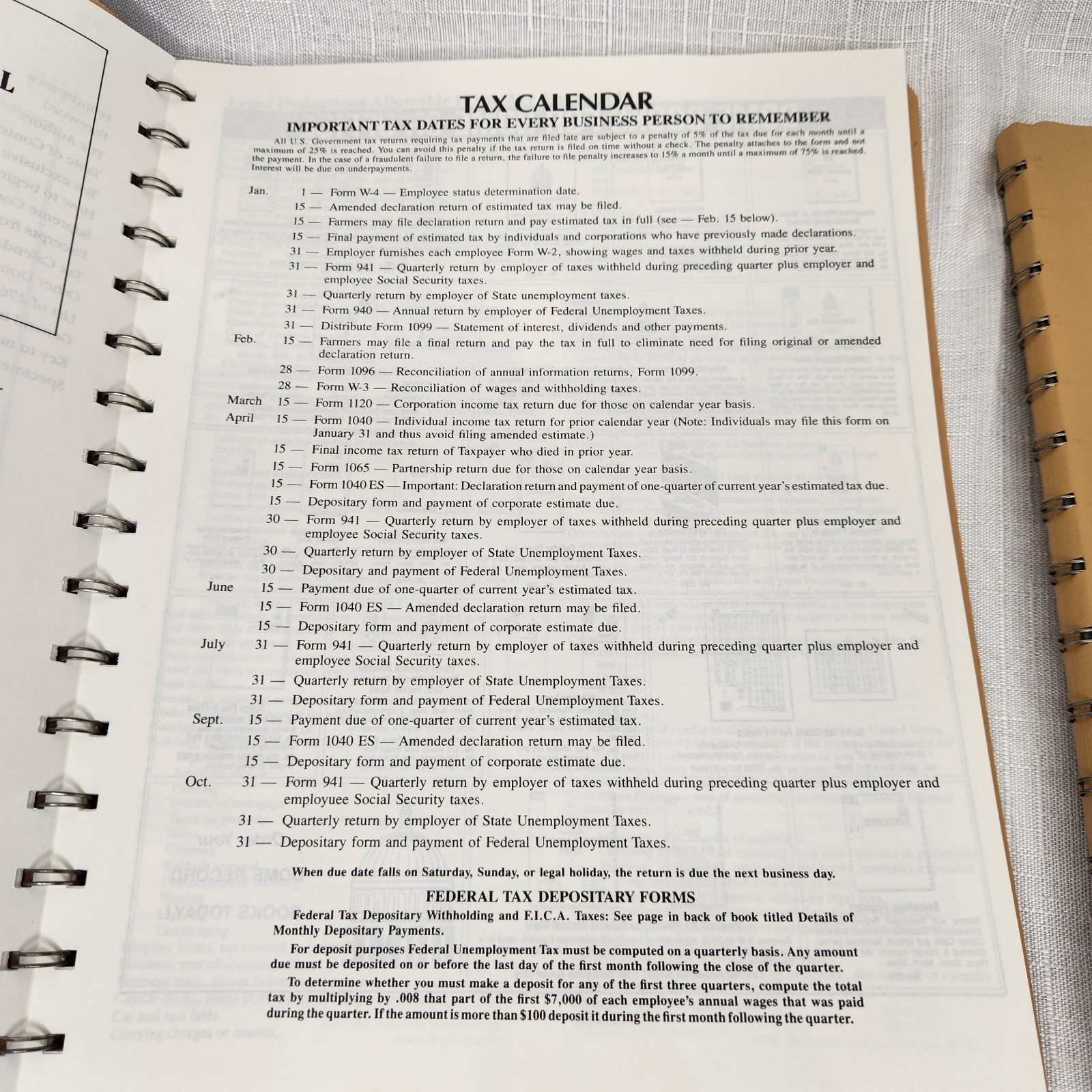 Dome Simplified Monthly Bookkeeping Record Accounting 8.75″ X 11.25″ Lot of 2