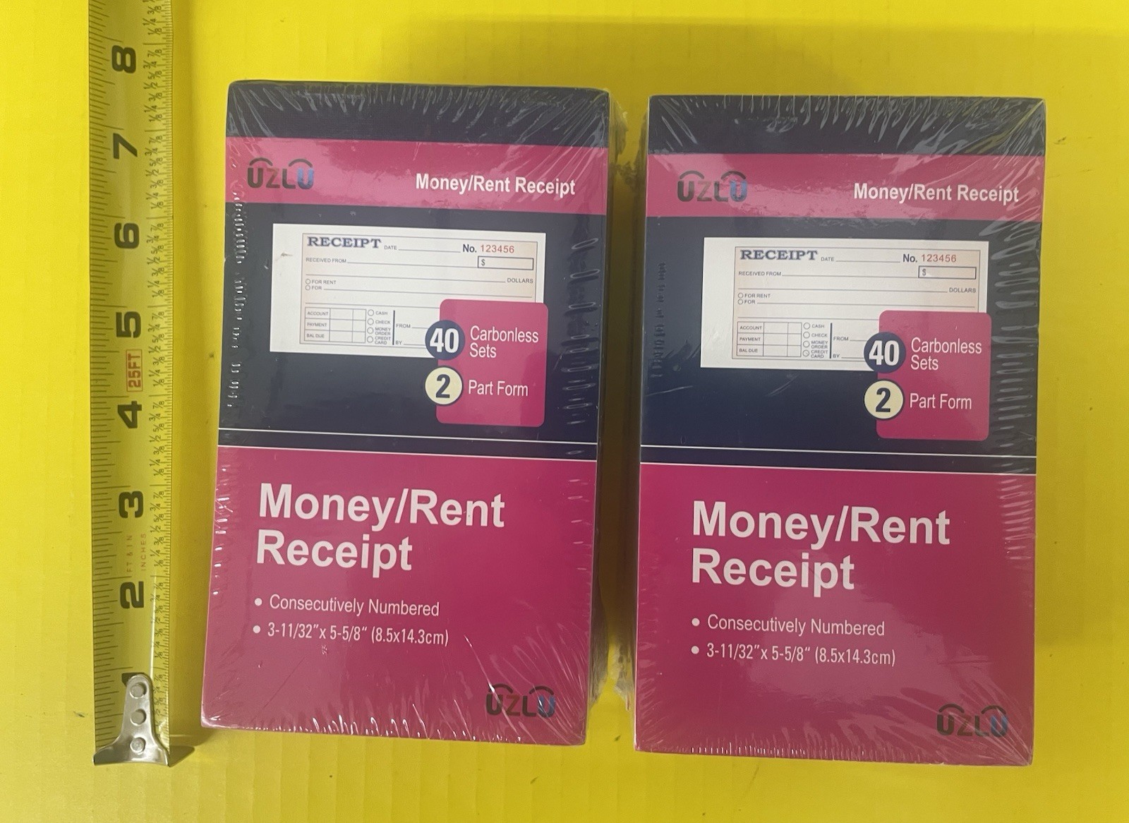 20 Packs Money and Rent Receipt Book, 3-11/32″ x 5-5/8″ 800 Total Carbonless