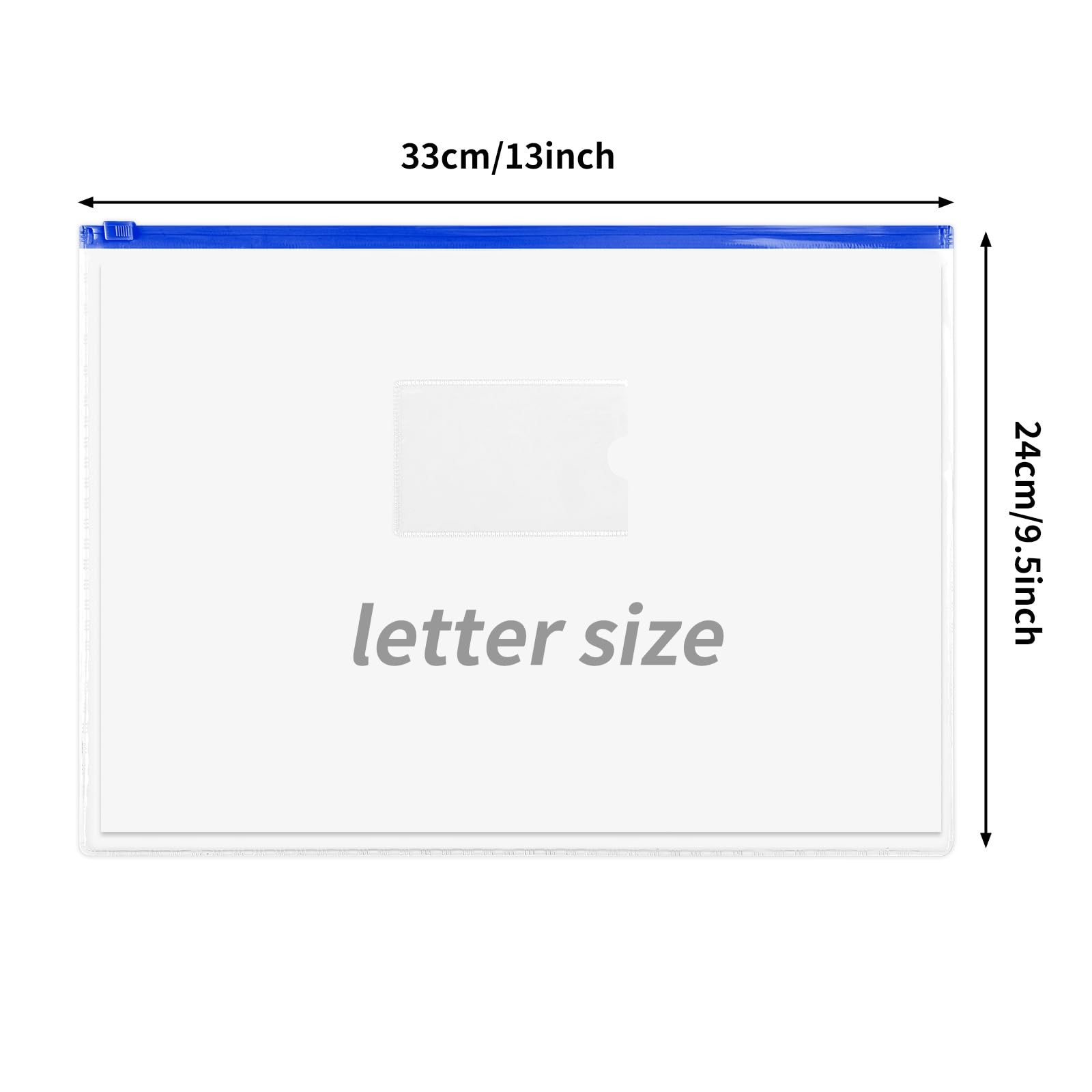 EOOUT 36pcs Plastic Envelopes Poly Zip Envelope Clear Zipper 11 Colors
