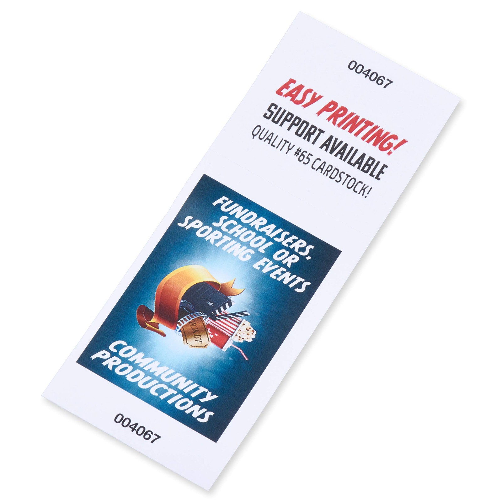 Printable Raffle and Event Tickets (Numbered) – 50 8.5 x 11 inches, White
