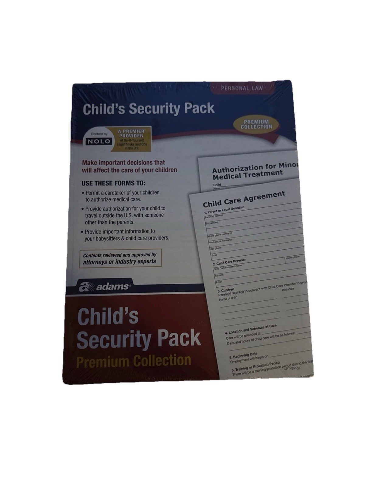 Child’s Security Pack – adams – Digital Download with Instructions Inkjet/Laser