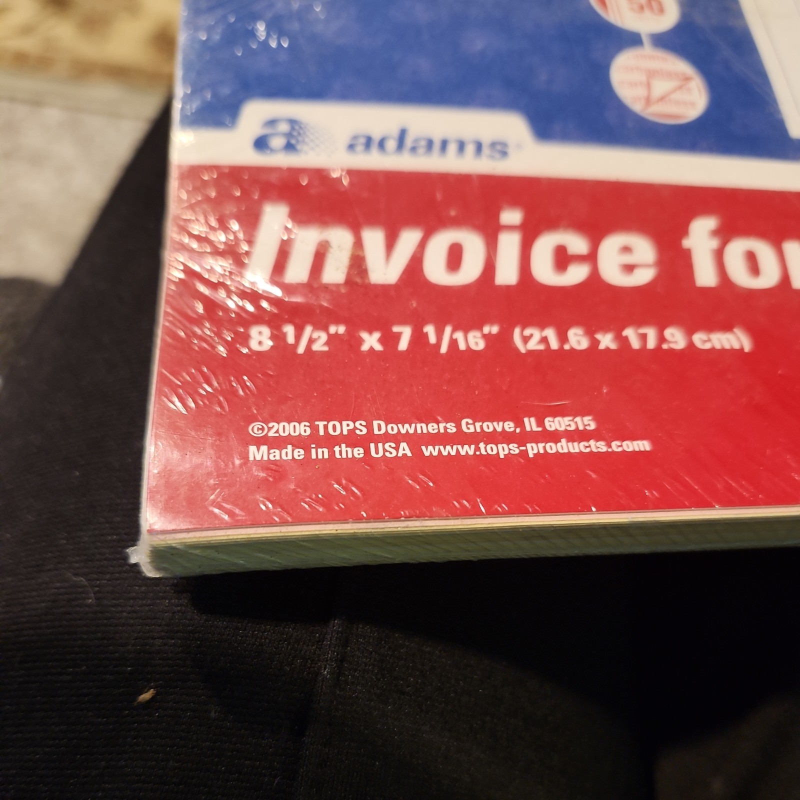 Adams Invoice for Services 3 Part Sets 7.44 X 8.5 Inches 50 Sets NCT8745