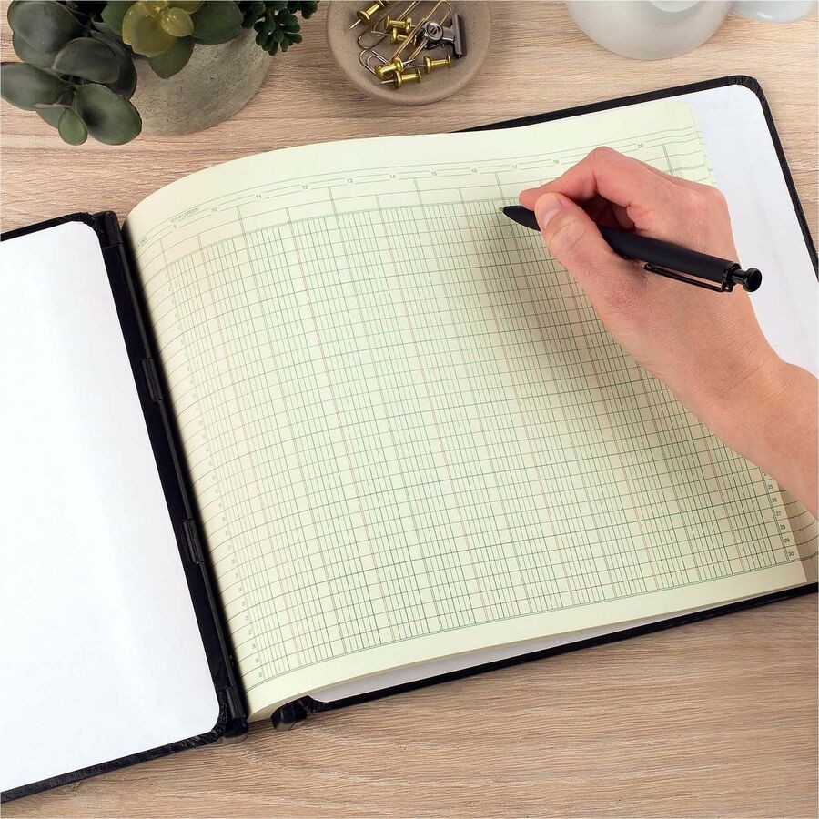 Acco G1020_40 Columnar Ledger Sheets 100 Pack Green 9.25″x11.88″