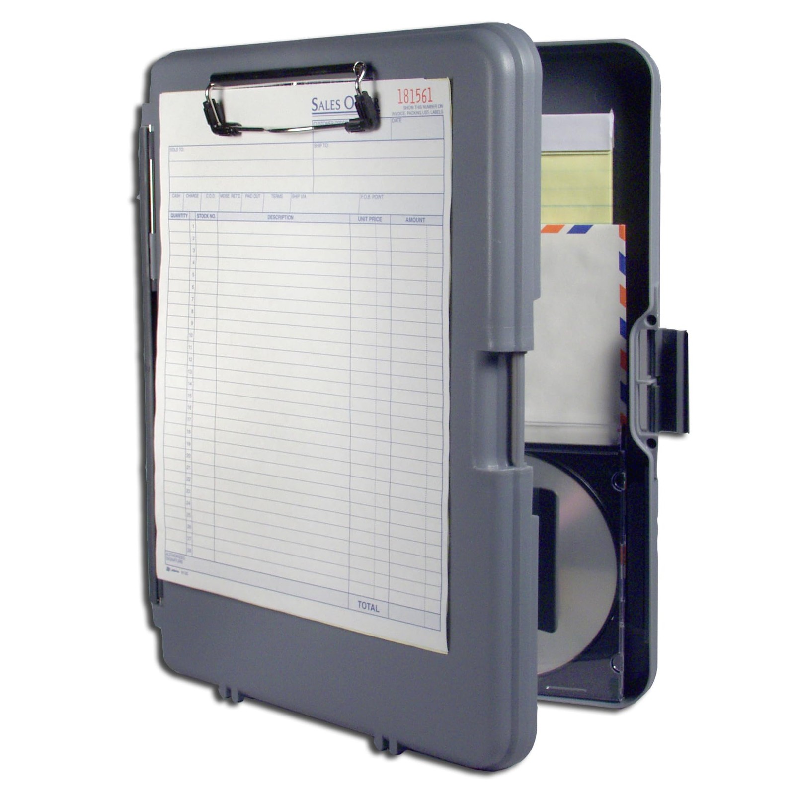 Saunders WorkMate 00470 Plastic Storage Clipboard – Gray, 1/2 In, Charcoal