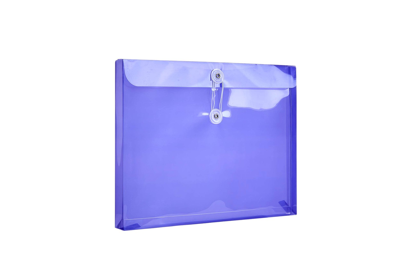 FANWU Plastic Letter Size Envelopes with Button & Assorted Colors – 6 Pack