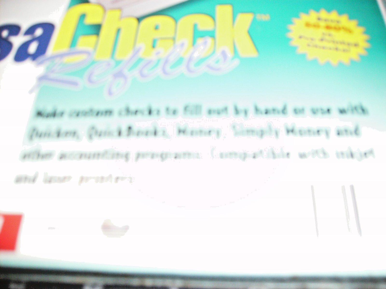 Versa Checks Refills, Blue 750 Blank Checks Form # 3000; Mips classic style