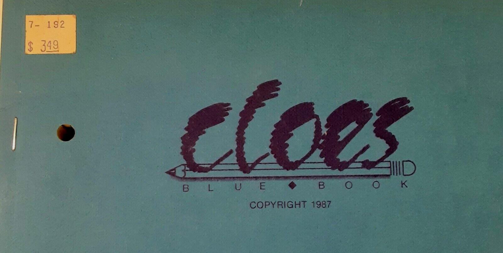 Cloes Blue Book Daily Cash Report Form DC 1987 Record Keeping Booklet Carbon