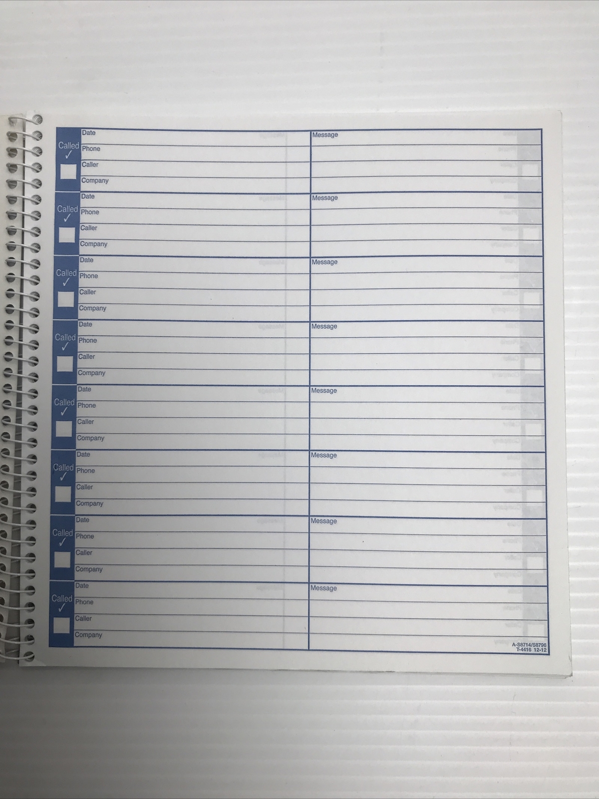 TOPS Voice Message Log Book 100 Sheet 8 1/4 x 8 1/2″” Sheet White Each