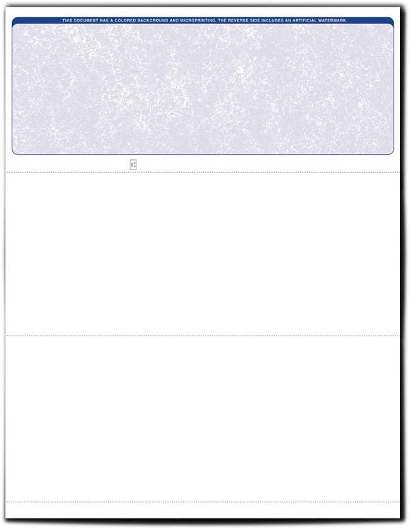 Valuechex – 500 Blank Business Voucher Checks – Blue Classic – 500 Sheets Form #