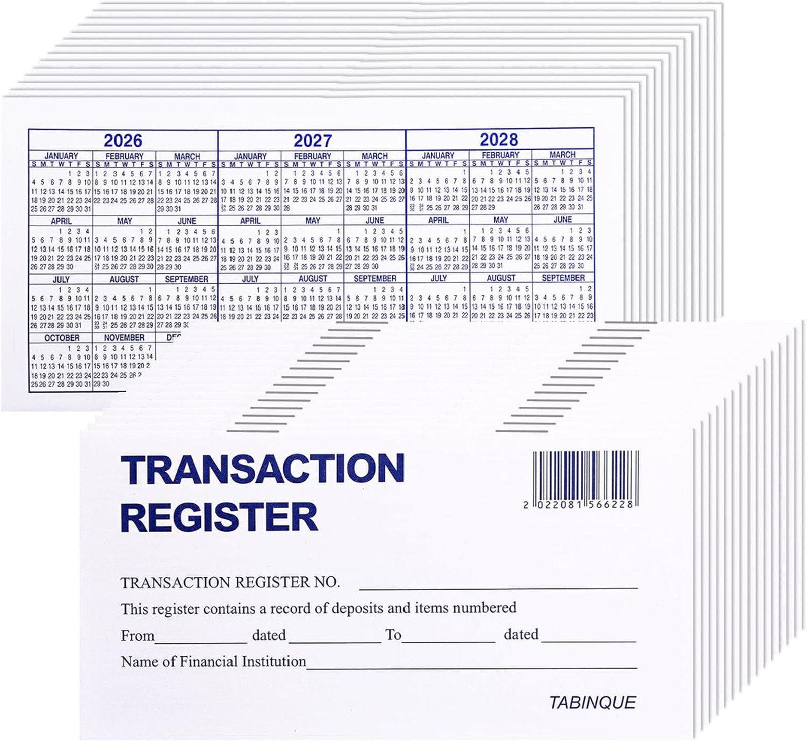 Checkbook Register 24 Pack Personal Checkbook Ledger Easy to Read 3×6 Inches
