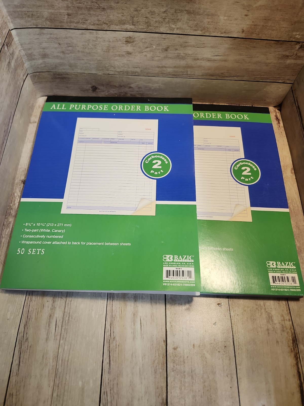 Order Book 2 Part Carbonless All Purpose 50 Sets 8 3/8 X 10 11/16 Pack Of 2