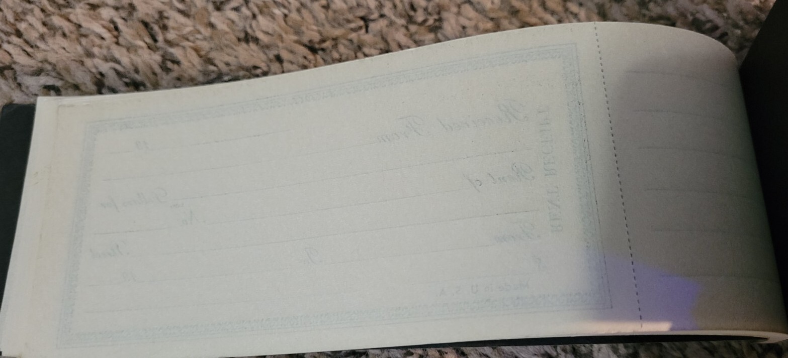 Vintage Book of Rent Receipts unused Vintage Rent Booklet (E)