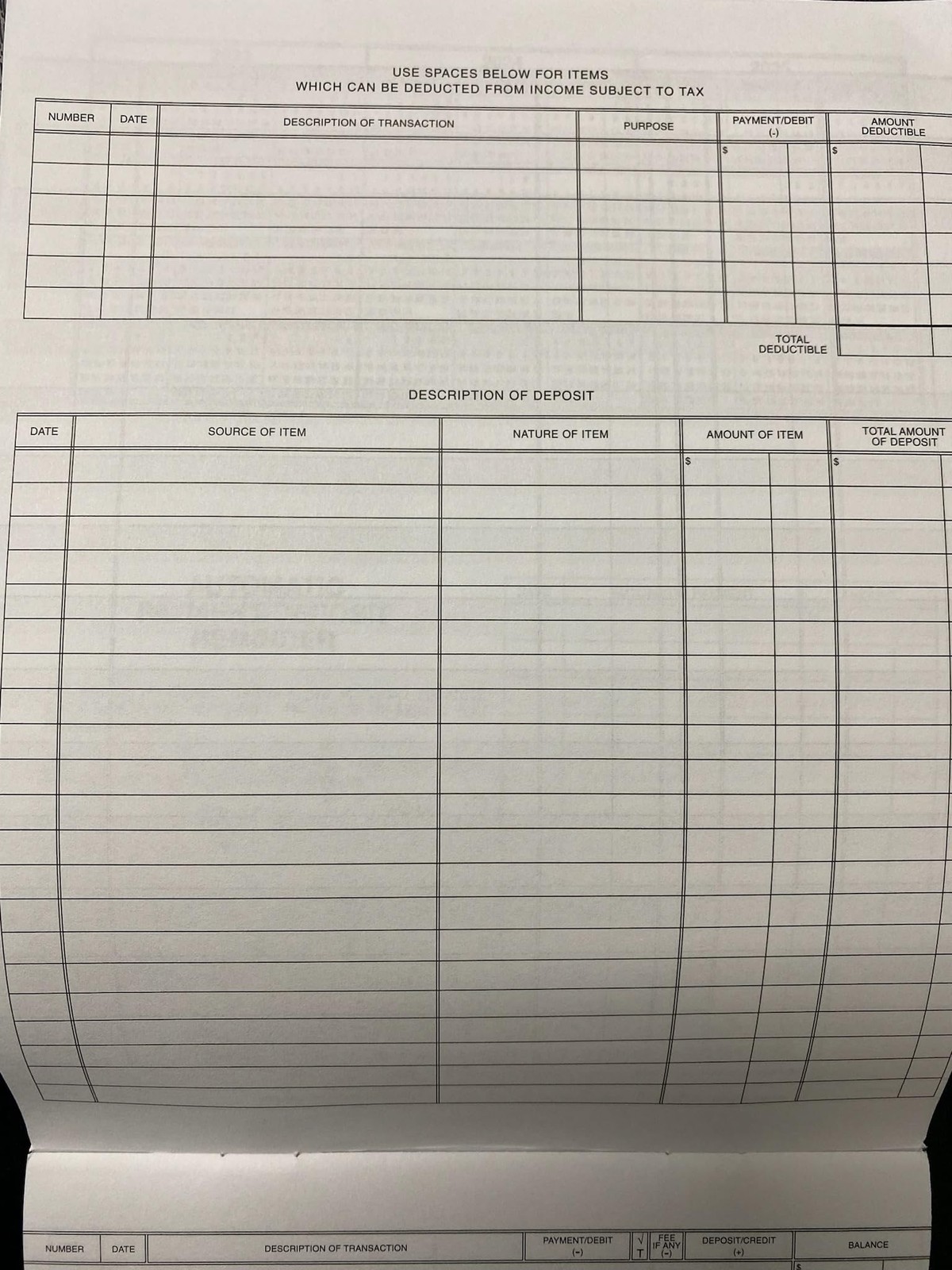 5Forms 56202N Secretary Deskbook Check Registers 6 3/8 x 8 1/4″ Qty 5