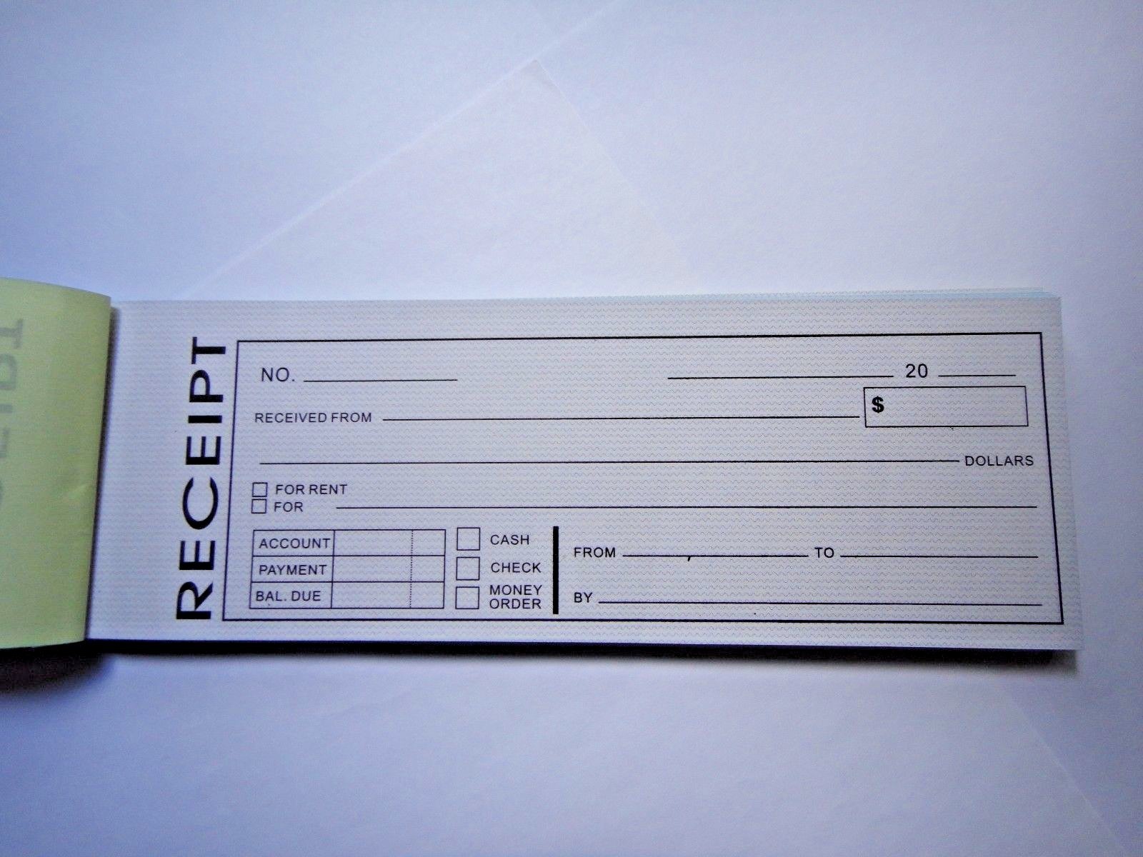 Carbonless Cash Money Rent receipt record book 2 part 50 sets duplicate copy