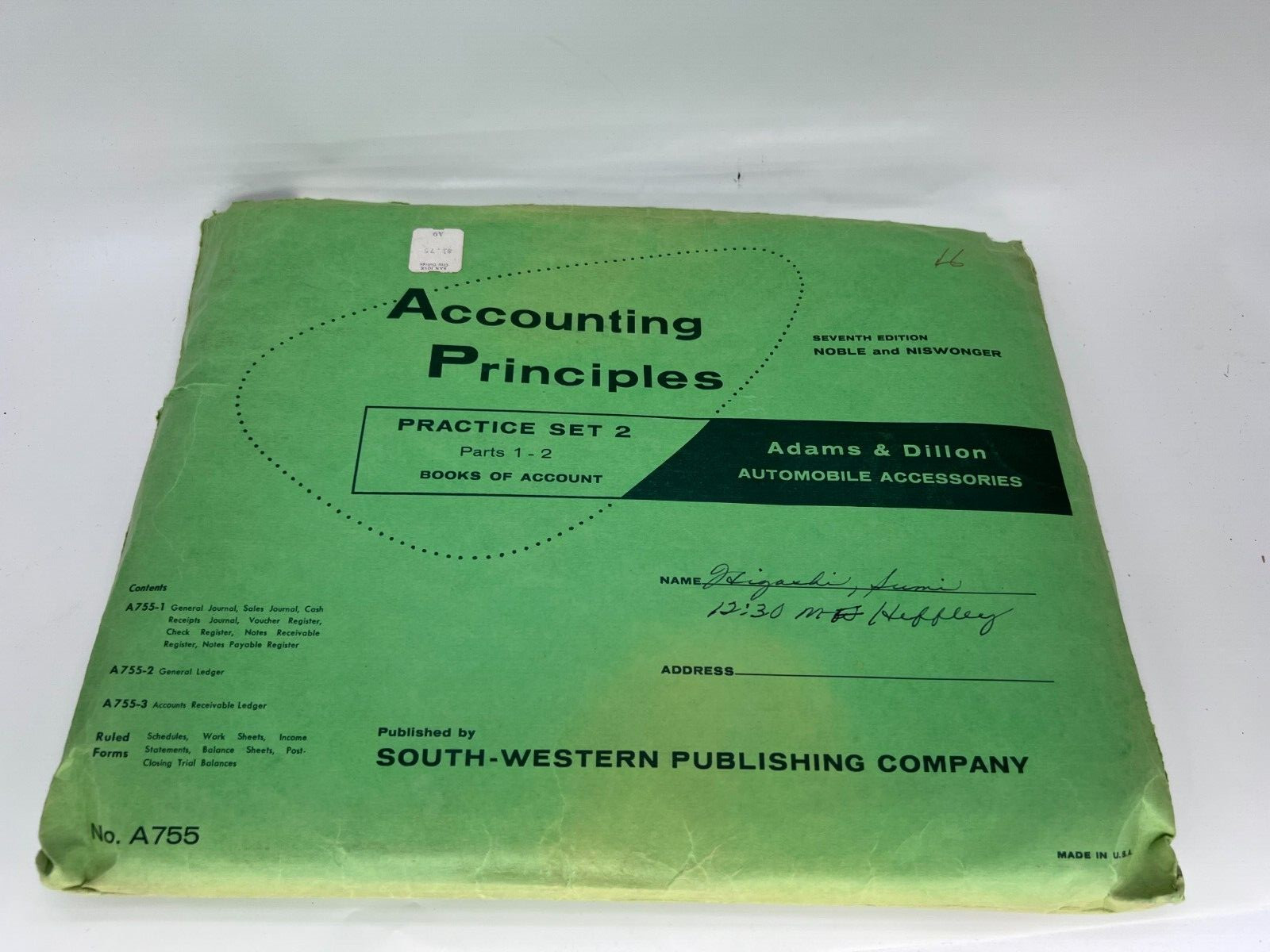 Accounting Principles Columnar 1960 BOORUM & PEASE class Working Sheets Pads
