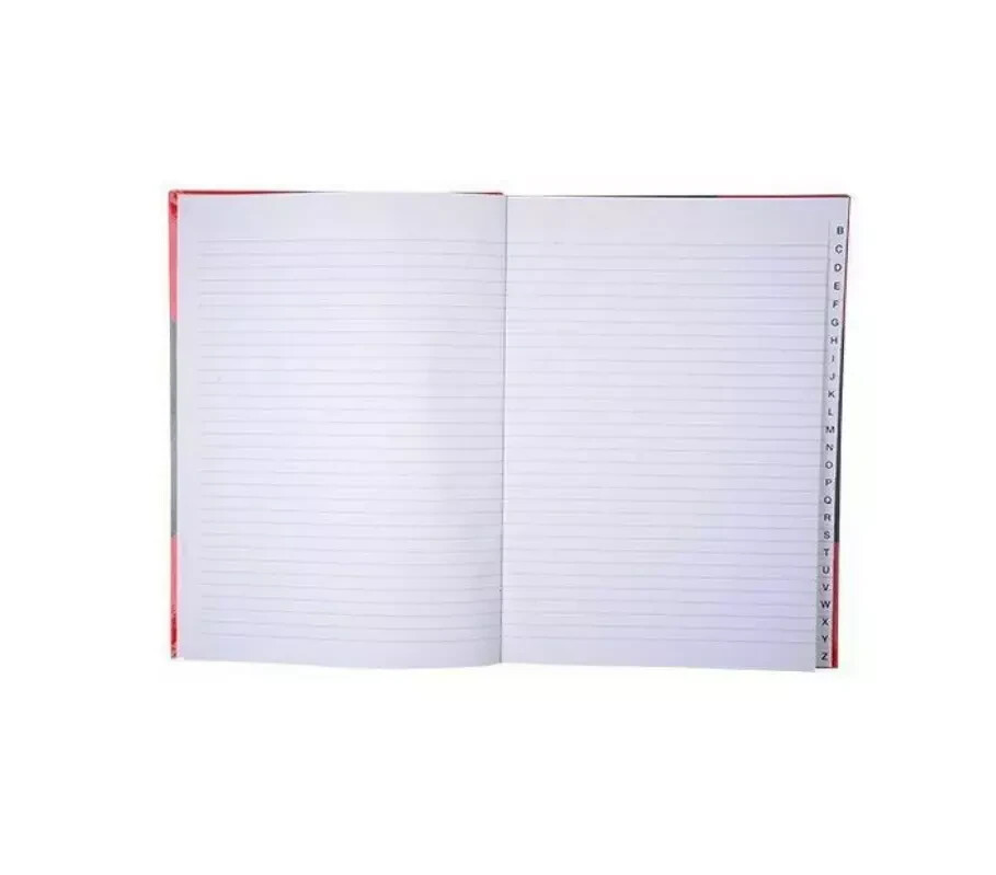 Cumberland A5 A-Z Index Notebook Book Bright Assorted Hard Cover 100P Ruled